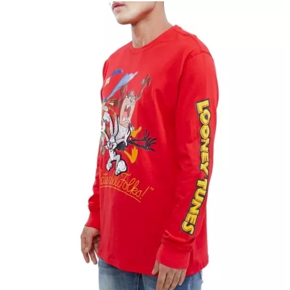 Freeze Max That’s All Folks Looney Tunes Long Sleeve Tee Size M - Picture 2 of 11